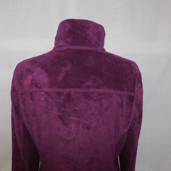 LL Bean Womens M Purple Plum Full Zip Fleece Plush Jacket Sweater - Picture 10 of 12